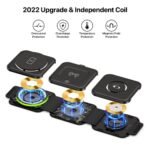 Wireless Charging Station,Foldable 3 in 1 Travel Wireless Charger,Fast Mag-Safe Charger for iPhone 14/13/12,AirPods 2/3/Pro,for Apple Watch(with Adapter)