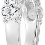 Amazon Collection Platinum-Plated Sterling Silver 7-Stone Ring made with Infinite Elements Cubic Zirconia (3 cttw), Size 6