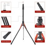 Besnfoto Light Stand Photography Lightweight Travel Portable Aluminum Light Stand Tripod 220cm/7ft for Speedlight, Flash, Led Light, Small Softbox,Video Light,Strobe Reflector