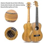 Kmise Travel Ukulele Tenor 26 inch Zebrawood for Professionals Beginner Kit w/Gig Bag Tuner Strap String