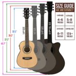 Pyle Acoustic Electric Guitar Kit, 1/4 Scale Spruce Wood Steel String Instrument w/ Gig Bag, 30”