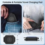 Pocket Wireless Charger for Samsung Android Phone, Fast Foldable Travel Wireless Charging Station Stand Compatible for Samsung Galaxy Watch/Buds Pro/for Samsung S23 Ultra/S22/S21/Z Flip 4/3 Fold 4/3