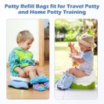 40 Packs Disposable Potty Bags for Toddler Portable Toilet, Travel Potty Liners compatible with OXO Tot 2-in-1 Go Potty, Maliton Potty Training Bags fit Most Kids Portable Potty