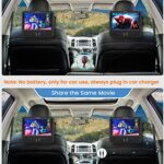 FANGOR 7.5″ Dual Portable DVD Player for Car, Car DVD Player Dual Screen Play a Same or Two Different Movies with Headrest Strap, Regions Free,Support Last Memory, AV Out&in,USB/SD/Sync TV