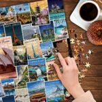 1000 Piece Jigsaw Puzzle, Travelling The World Postcard Collage Puzzle