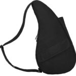 AmeriBag Small Distressed Nylon Healthy Back Bag (Black)