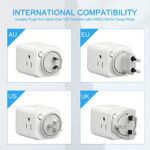 Universal Travel Adapter, GEGATE 6 in 1 European Travel Plug Adapter with 3 USB Port & 3 US Outlets, Perfect Worldwide Outlet Adapter International for EU/UK/AU/US (Type C/G/I/B) – White
