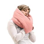 Huzi Infinity Pillow – Home Travel Soft Neck Scarf Support Sleep (Pink)