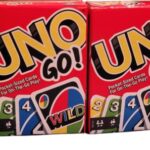 UNO GO! Pocket-Sized Cards for On The Go Play Mini Sized Playing Cards for Travel Stocking Stuffer Birthday Party Kids, Adults Family Game Night Color Matching Fun