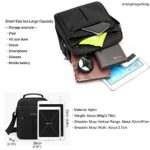 zhongningyifeng Men’s Messenger Bag Small Nylon Crossbody Shoulder Bag Waterproof Casual Black Purse for Work School Travel