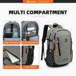 SKYSPER Laptop Backpack 30L Travel Backpack for Women Men Work Business Backpack Bookbag Fits up to 17 Inch Laptop(Grey)