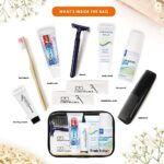 TrekTote 10-Piece Travel Toiletry Convenience Kit – Personal Care Travel Hygiene Essentials Bag with Unisex Toiletries. TSA-Approved Travel Size Kit for Men and Women with Essential Toiletries.