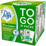 Puffs Plus Lotion Travel-Size Pocket Facial Tissues 10 Tissues per Pack (10 To Go Packs)