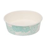 Glad for Pets Disposable Feeding Bowls | Small Dog Bowls in Teal Pattern | 1.75 Cup Feeding Size, 25 Count – Dog Bowls are Great for Dry and Wet Dog Food or Water