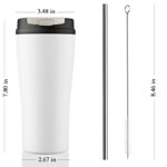 MANYHY 20 oz Stainless Steel Tumbler with Lid and Straw, Vacuum Insulated Coffee Tumbler Cups, Double Wall Travel Mug, Leakproof Thermal Cup for Hot and Cold Drinks