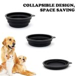 COLLAPSIBLE 2-Pack Small Dog Travel Bowl, Collapsible Bowls for Dogs, Foldable Cat Water Bowl, Portable Pet Feeding Watering Traveling Dish (Black & Red)