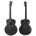 Enya Acoustic Electric Guitar Carbon Fiber X3 Pro Mini Travel Guitar AcousticPlus 36” 3/4-Sized Guitar Bundle with Gig Bag, Instrument Cable & USB Type-C Charging Cable(X3 PRO MINI)