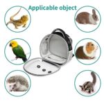 Ioview Portable Travel Small Animal Carrier Backpack Hamster Small Pet Bag Guinea Pig Carrier Bird Backpack Turtle Carrier Rabbit Cage Bird Rabbit Guinea Pig Squirrel Breathable Hangbag (Black)
