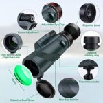 80X100 Monocular Telescope, Monoculars for Adults High Powered, High Power HD Compact Monocular BAK-4 Prism and FMC Lens, Stargazing Hunting, Wildlife Bird Watching, Travel Camping, Hiking