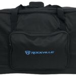 Rockville Bundle – 2 Items SB15 v2 Rolling Travel Bags+Wheels 4 Most 15″ DJ PA Speakers+Stands