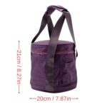 Marsrut Protective Case for Carrying Crystal Singing Bowl & Sound Part Accessories – Padded Polyester Cloth Bowl Bag in Small Size Ideal for Travelling (7.87 * 7.87 * 8.27 inches, Purple Color, 1PC)