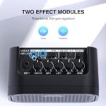 LEKATO Electric Guitar Amp, 10W Mini Guitar Amp, Distortion, Clean, Delay, Three-Band EQ, Gain Regulation, Bluetooth Guitar Amp Portable for Travel, Room Practice