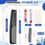 Baderke 50 Basic Toiletry Kits Homeless Care Package Personal Hygiene Kit Includes Travel Soap Individually Wrapped Disposable Toothbrushes Toothpaste Combs for Men, Women, Travel, Charity, Hotel