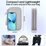 Arae Electronic Organizer, Travel Cable Organizer, Double Layers Portable Waterproof Pouch, Electronic Accessories Storage Case for Cable, Cord, Charger, Phone, Earphone (Gray)