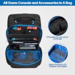 PGmoon Travel Storage Backpack Compatible with Nintendo Switch/Lite/OLED Model, Protective Carrying Case with Various Pockets For Docking Station, Controllers & More Accessories (Patent Design)