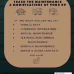 RV Maintenance Log Book: Checklist and Repair Journal – Large Print – 8.5×11 in – Paperback