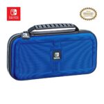 Game Traveler Nintendo Switch Deluxe OLED Case – Also for Switch & Switch Lite, Blue Ballistic Nylon, Viewing Stand & Bonus Game Cases, Deluxe Handle, Licensed by Nintendo, #1 Selling Case in USA