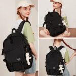 Caoroky knight College Laptop Backpack for Men Women Large Bookbag Lightweight Travel Daypack-Large,Black