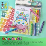 Bright Stripes iHeartArt Kids Art Set, Drawing and Coloring Kit Includes Chunky Crayons, Stencil, Dot Stickers, Fun Creative Children’s Activity Gifts Travel Set, Art On The Go, Going Dotty Ocean