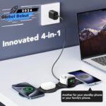 2024 Global Debut Nano 4 in 1 Wireless Charger for Apple Multiple Devices, 30W Foldable Travel Charging Pad for iPhone AirPods Pro iWatch Samsung Google Pixel,Magnetic Charger for iPhone 15/14/13/12