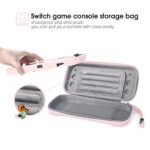 Smatree Hard Shell Carry Case for Nintendo Switch with 10 Game Cartridges, Protective storage Case for Travel（Pink）