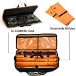 MYBAGZING Dj Bag for Equipment, Gig Bag for Musicians,Large Dj Cable File Bag, With Sponge Cases for Pioneer DDJ flx4 DDJ-400,DDJ-SB3 SB2,DDJ-RB,Numark Controller, Padded Dividers for DJ Accessories