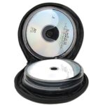 Black 20 Capacity CD/DVD Case Holder Portable Wallet Disc Storage Binder for Car, Home, Travel Carrying Organizer