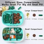 4 Pack Pill Organizer, Daily Pill Case with Label, 8 Compartment Travel Pill Box for Pocket Purse, Medicine Case, Waterproof Portable Pill Supplement Case, Pill Container to Hold Vitamin