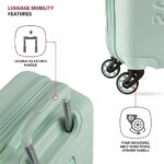 SwissGear 7366 Hardside Expandable Luggage with Spinner Wheels, Clearly Aqua, 3-Piece Set (19/23/27)