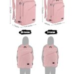 MATEIN 45L Womens Travel Backpack, Extra Large Carryon Backpack Fits Underseat & Overhead Bin, Cute Weekender Backpack for Travel on Airplane, Travel Accessories for Women, Pink