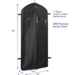 Simplehousware 60-Inch Heavy Duty Garment Bag For Suits, Tuxedos, Dresses, Coats