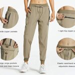 Libin Women’s Cargo Joggers Lightweight Quick Dry Hiking Pants Athletic Workout Lounge Casual Outdoor, Khaki S