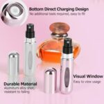 2 pcs Mini Perfume Travel Refillable Bottles-5ml Portable Atomizer Sprayer,Empty Pump Container for Traveling and Outgoing