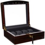 Volta 31-560940 Ebony Wood Finish Watch Case, Black Interior