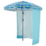 BondFree Beach Umbrellas for Sand Heavy Duty Wind, Portable Sun Shade Umbrella,7FT/8.5FT Sun Umbrella Beach, UPF 50+ PU Coating Beach Umbrella with Carry Bag