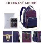 LOVEVOOK Laptop Backpack for Women, Fits 17 Inch Laptop Bag, Fashion Travel Work Anti-theft Bag, Business Computer Waterproof Backpack Purse, University Backpacks, Purple-Blue-Black