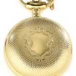 Charles-Hubert, Paris 6823 Classic Collection Gold-Plated Brass Quartz Pendant Pocket Watch