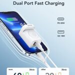 VRURC for Apple Watch Charger, PD 20W 3-in-1 Fast Charging Block with Magnetic Wireless Charging & Dual Ports, Foldable Plug USB C Wall Charger Compatible with iPhone,Android,Tablets etc-White