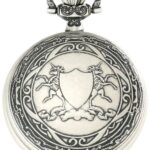 Charles-Hubert, Paris 3921 Classic Collection Antique Silver Plated Brass Mechanical Pocket Watch