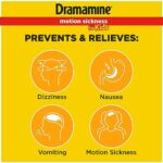 Dramamine Kids Chewable, Motion Sickness Relief, Grape Flavor, 8 Count